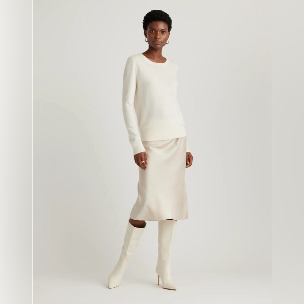 Quince silk skirt Small Champagne (Retail $59)